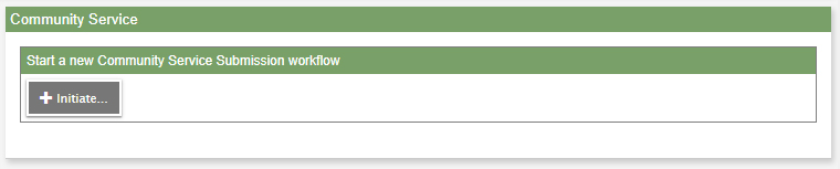 Initiate Community Service Workflow