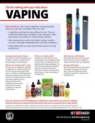 Tips for talking with your kids about vaping